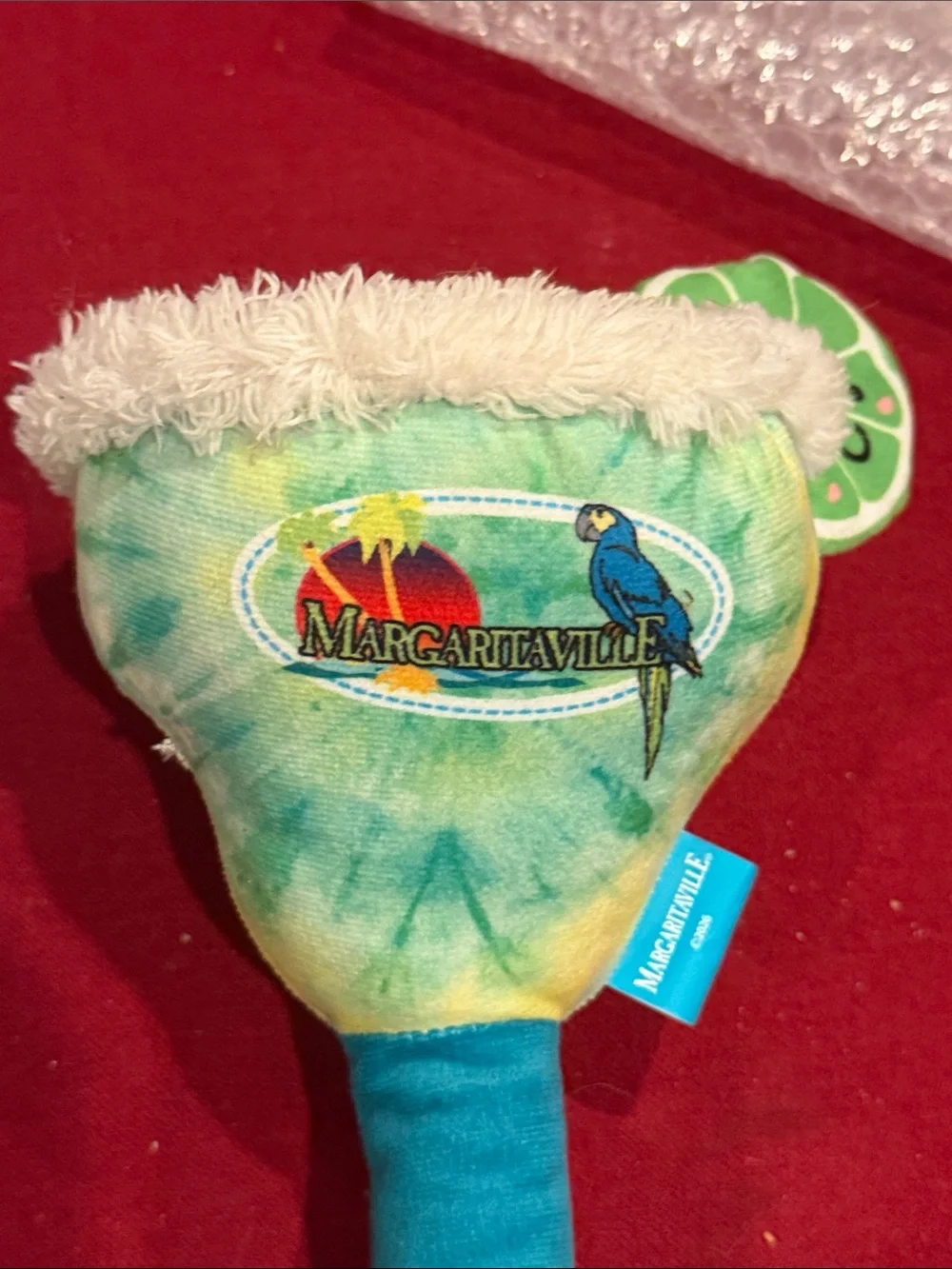 Margarita Glass Dog TOY NEW Pet Squeaky Chew Toy crinkle margaritaville large L